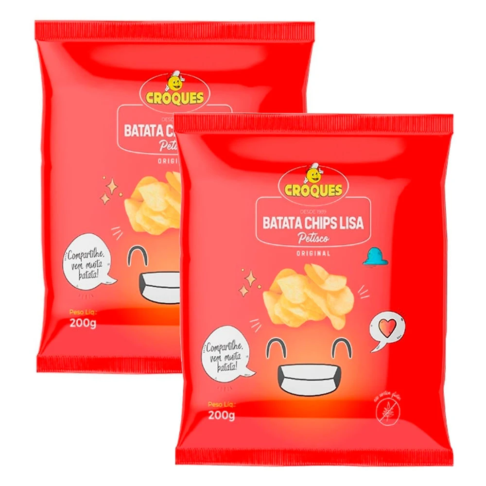 Kit 2 Batata Petisco Croques Original 200g