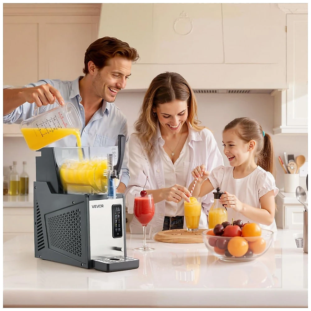 Máquina de Slush Raspadinha Frozen VEVOR 4L Tanque Único Auto Limpeza 5 Programas 110V