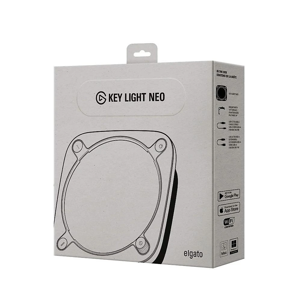 Iluminação Elgato Key Light Neo, USB, Wi-Fi, Branco - 10LAJ9901