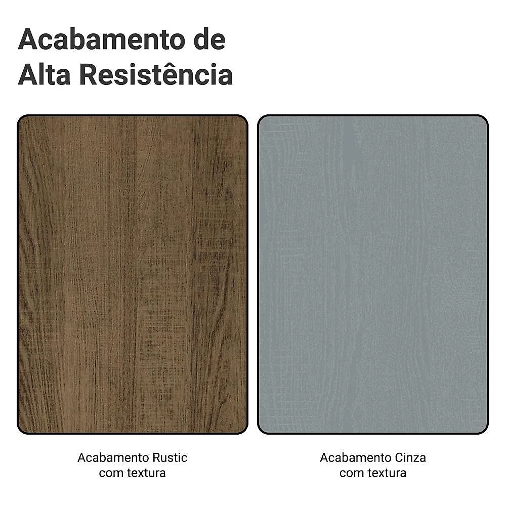Armário de cozinha completa 197 cm rustic/cinza emilly madesa 02