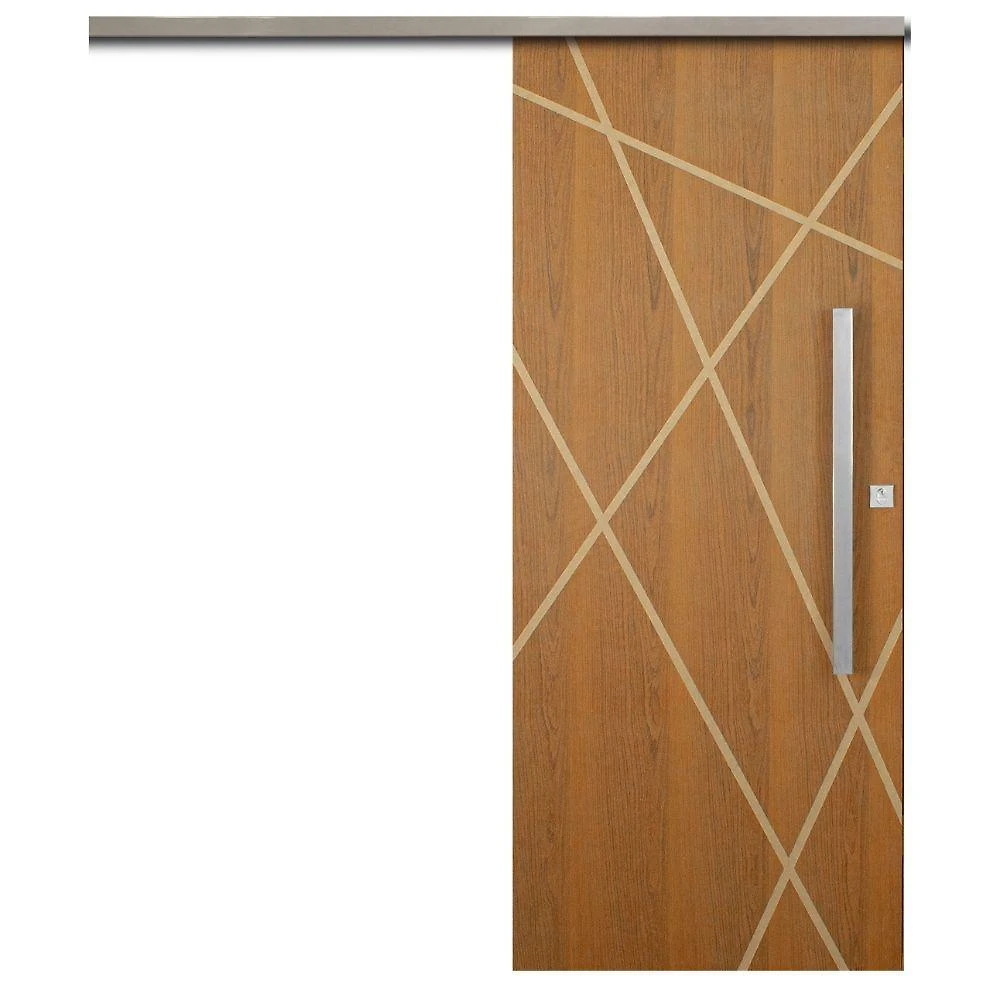 Porta De Correr Agatha Trilho Vision Pux. Barra Chata Cromado 1.10 X 2.10 Lado Esquerdo – Hale