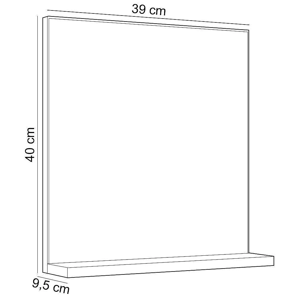 Conjunto Para Banheiro Gabinete Lavatório E Espelheira Cesana 50cm B06 Branco Carvalho - Lyam Decor