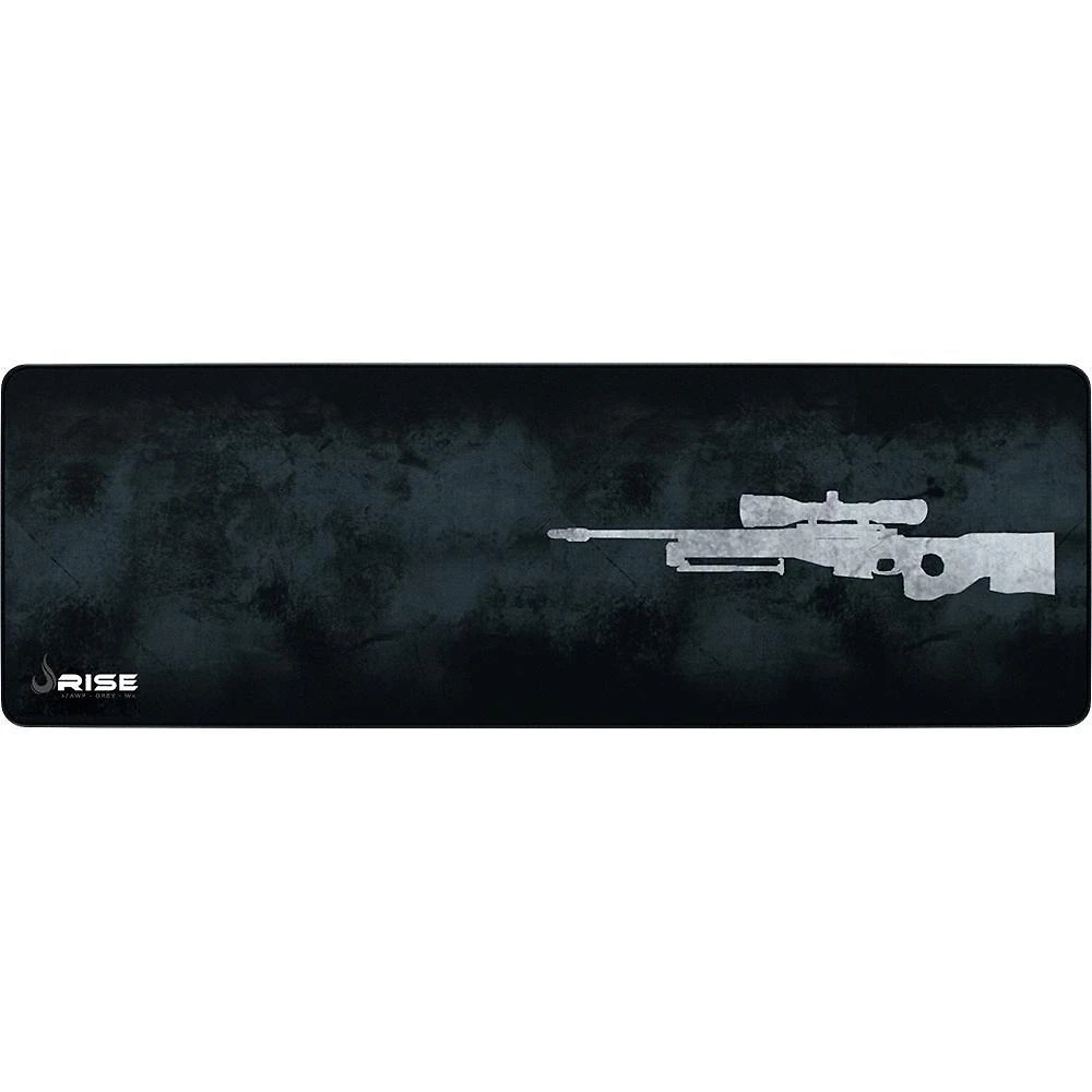 Mousepad Gamer Rise Mode Speed, Sniper, Estendido (900x300mm), Cinza, Borda Costurada - RG-MP-06-SPG