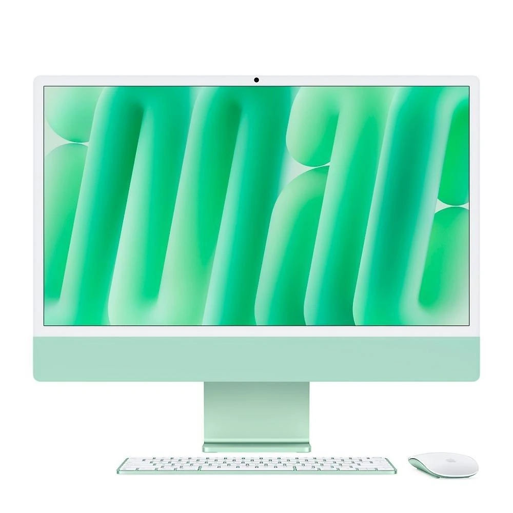 iMac Apple Tela Retina 24" 4.5K, Chip M4, CPU 10 Núcleos, GPU 10 Núcleos, Neural Engine de 16 Núcleos, 16GB RAM, 512GB SSD, Verde - MWV03BZ/A