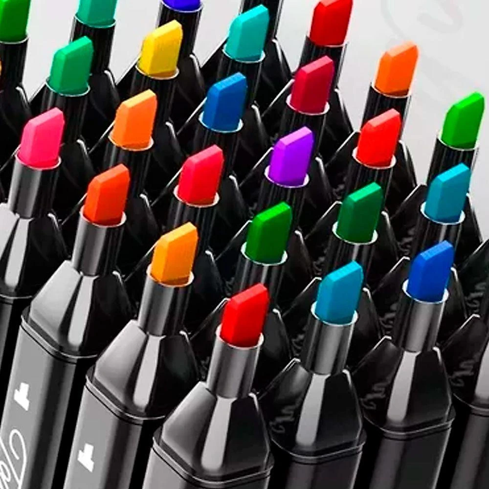 Kit Canetinhas Coloridas Marca Texto Ponta Dupla 48 Cores