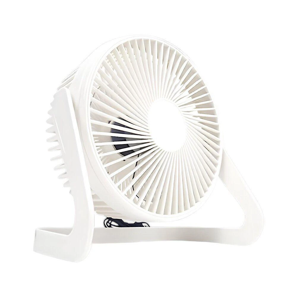 Mini Ventilador USB 5V 15cm 2 Pás 2 Velocidades Branco Baixo Ruído 36DB
