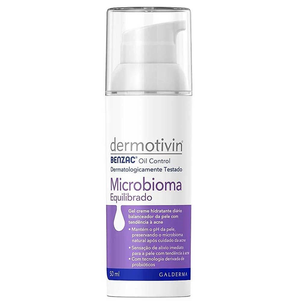Gel creme hidratante microbioma equilibrado dermotivin benzac oil control 50ml