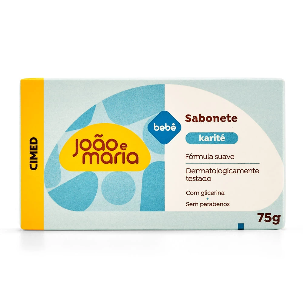 Sabonete em Barra Glicerina Cimed Bebê João e Maria Karité 75g