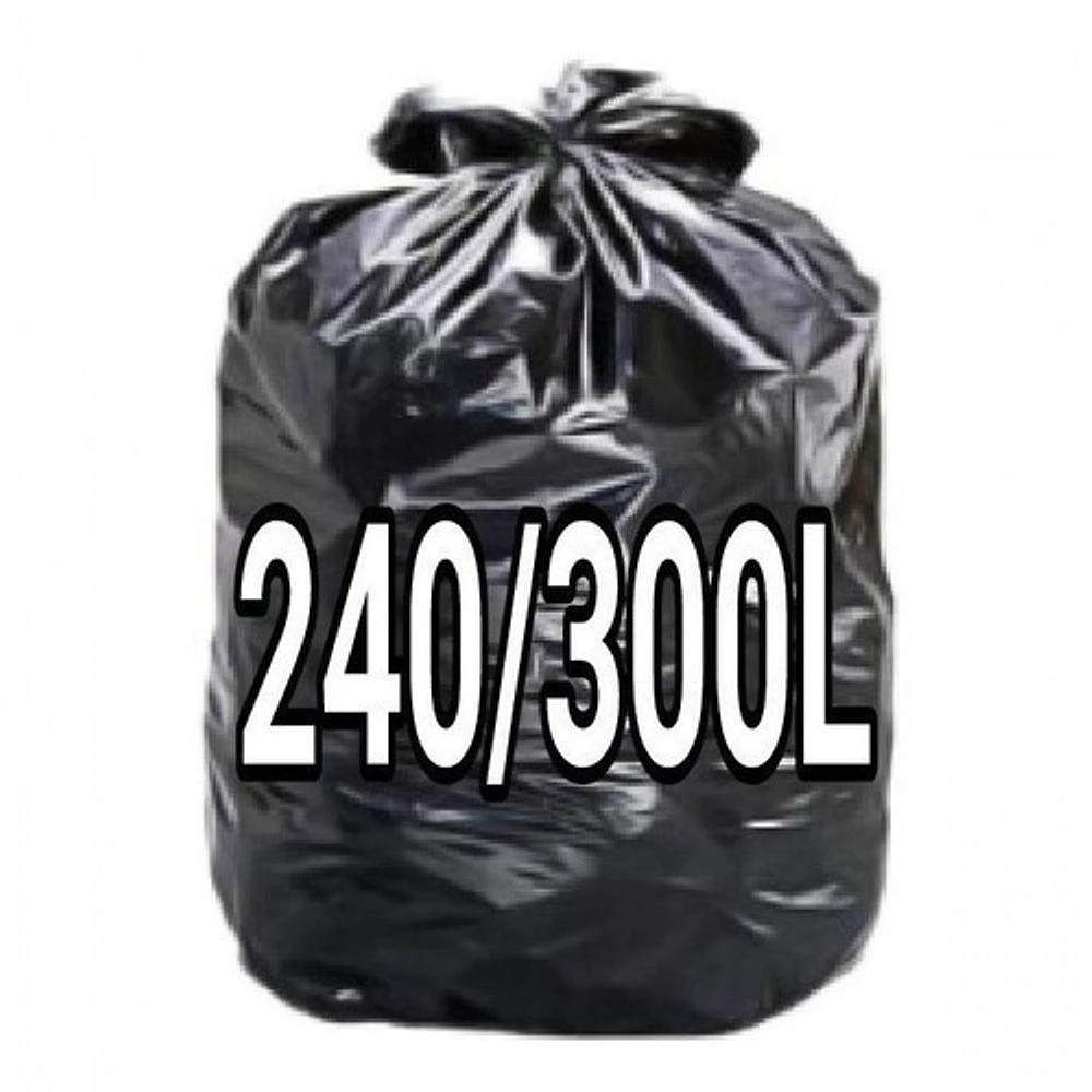Saco para Lixo Sacos de Lixo 240 300 Litros Super Reforçado 240L a 300L Preto Transparente Higipack