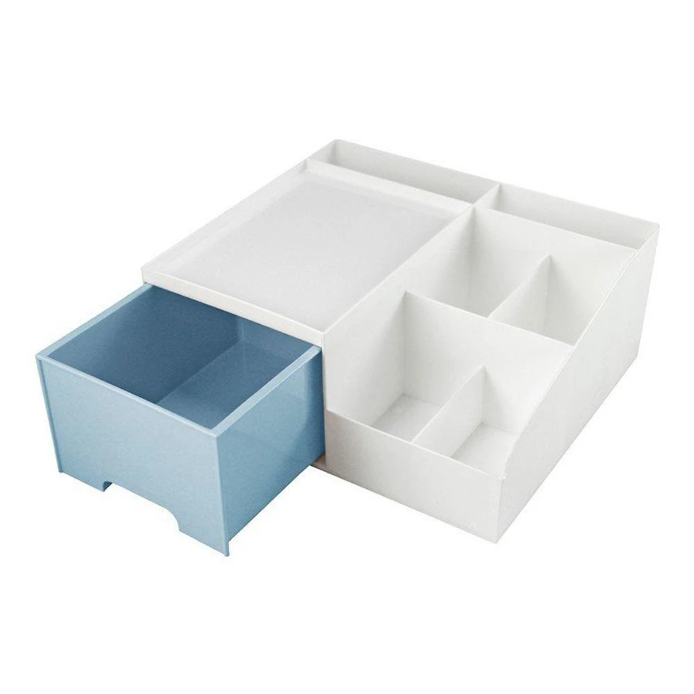 Organizador Multiuso De 1 Gaveta De Mesa Lifestyle Jacki Design Azul
