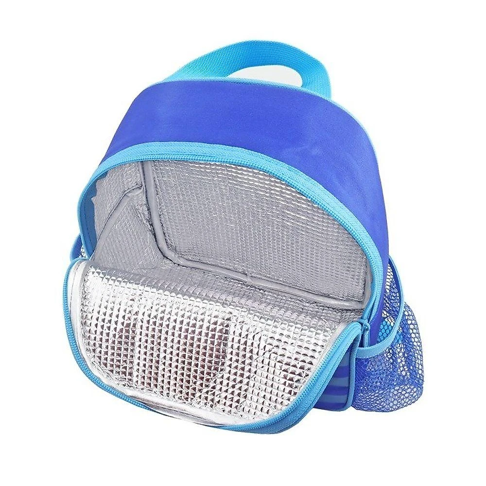 Conjunto De Mochila De Rodinha, Lancheira Térmica, Pote E Garrafa Pimpolhos Azul