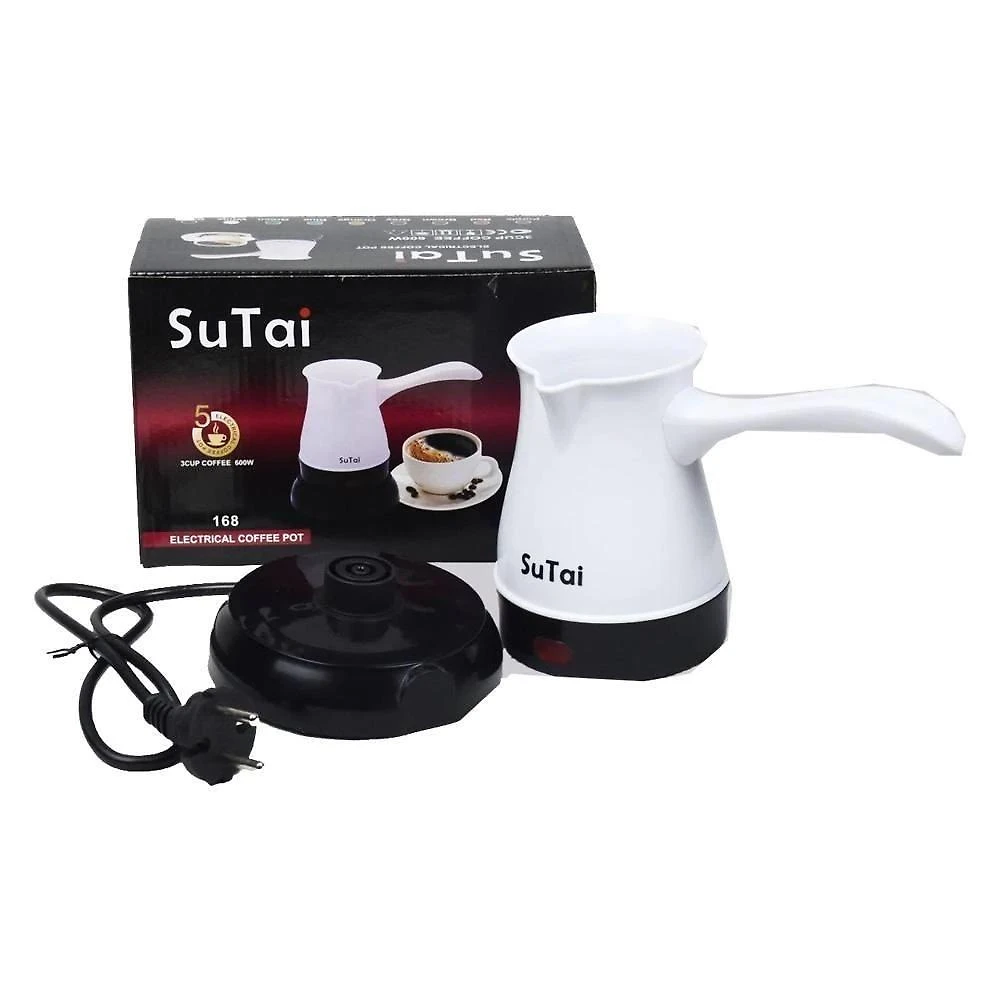 Cafeteira Elétrica Espresso Estilo Europeu Turco Branco 600W 110V