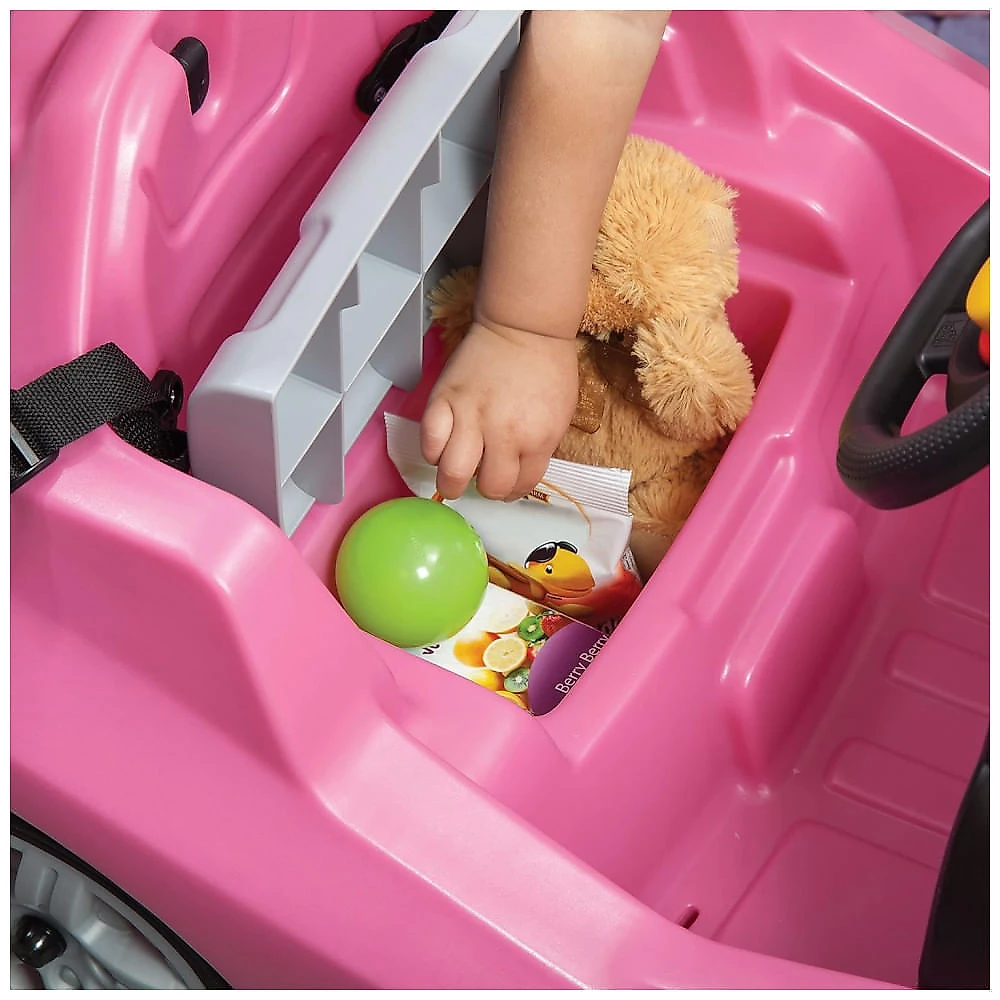 Carrinho de Passeio Infantil com Cinto de Segurança e Buzina para Crianças de 1 a 4 Anos de Idade, Step2, Rosa