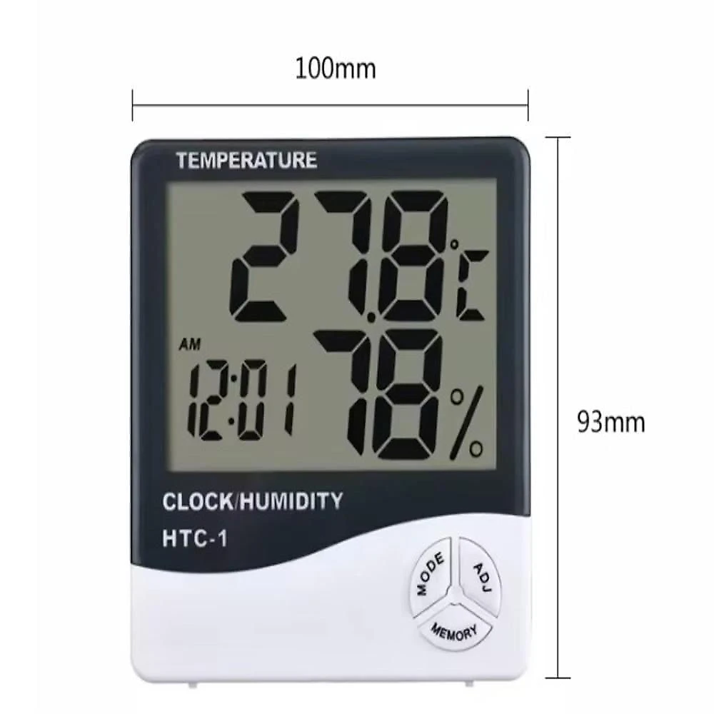 Termometro Digital Relogio Medidor Temperatura Umidade Termo