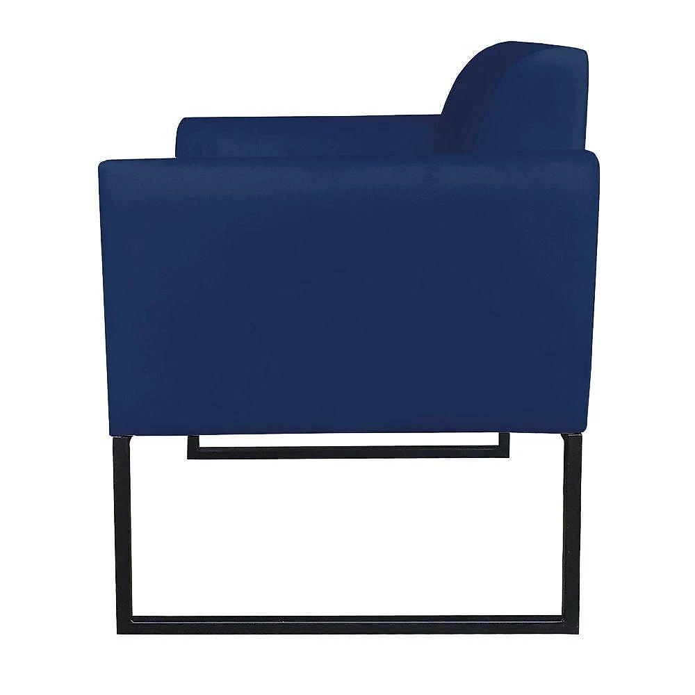 Kit 01 Namoradeira 02 Poltronas Marisa Azul Marinho Preto