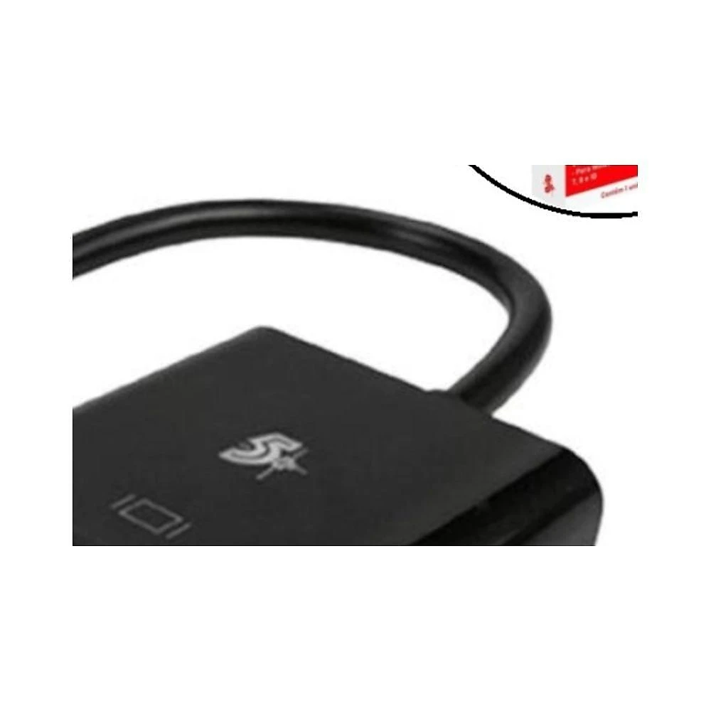 Conversor USB para HDMI 15cm Instalação Simples Som e Imagem em Alta Resolução