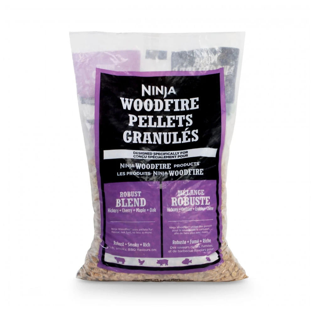 Pellets de Madeira Ninja Woodfire Robust Blend 2,27 kg, Madeira Natural para Grelhas Ninja