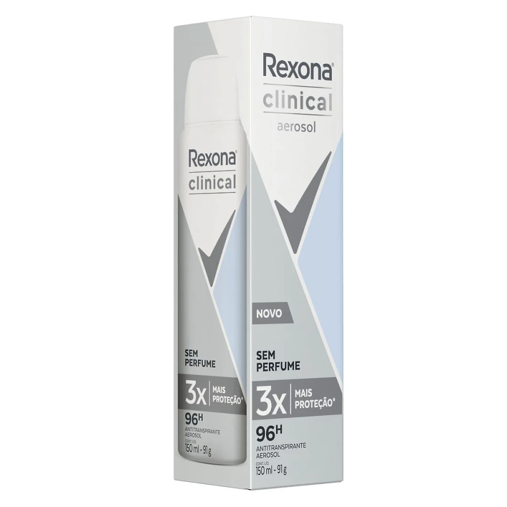 Miniatura Desodorante Rexona Clinical Aero Sem Perfume 91g