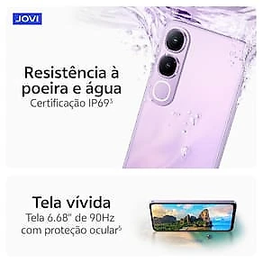 Smartphone JOVI Y21 4G Tela 6.68" 256GB Câmera 50MP Bateria 6500mAh Preto