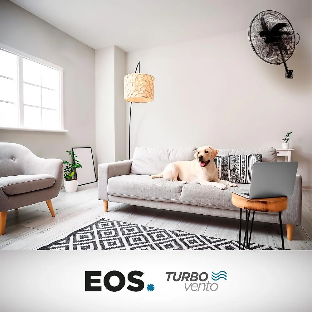Ventilador de Parede EOS Turbo Vento com 5 Pás 200W EVP50 Bivolt