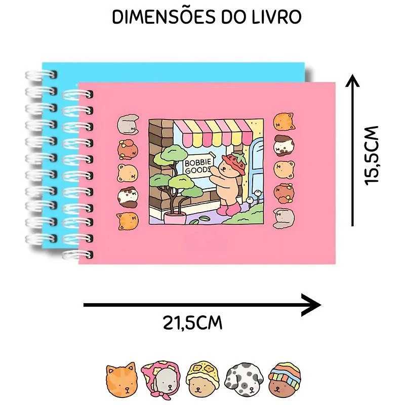 Miniatura Livro De Colorir Bobbie Goods 50 Páginas Bob Gods Capa Dura