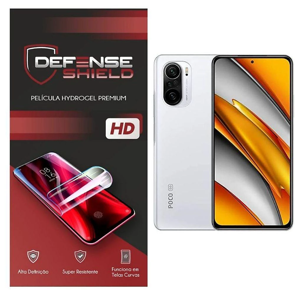 Pelicula Hydrogel Premium Para Xiaomi Poco F3 Proteção Frontal + Verso Defense Shield