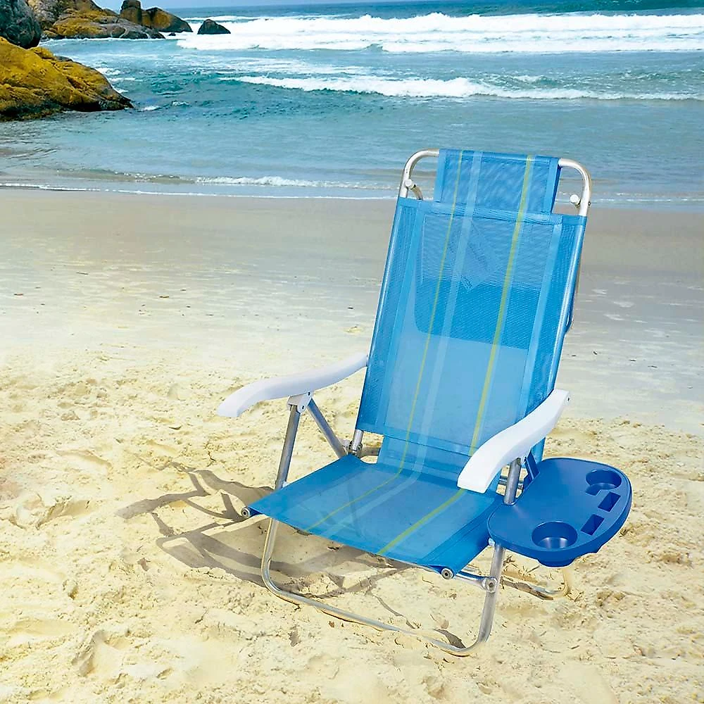 Mesa Portátil Azul Cadeira De Praia Porta Copo Celular Mor