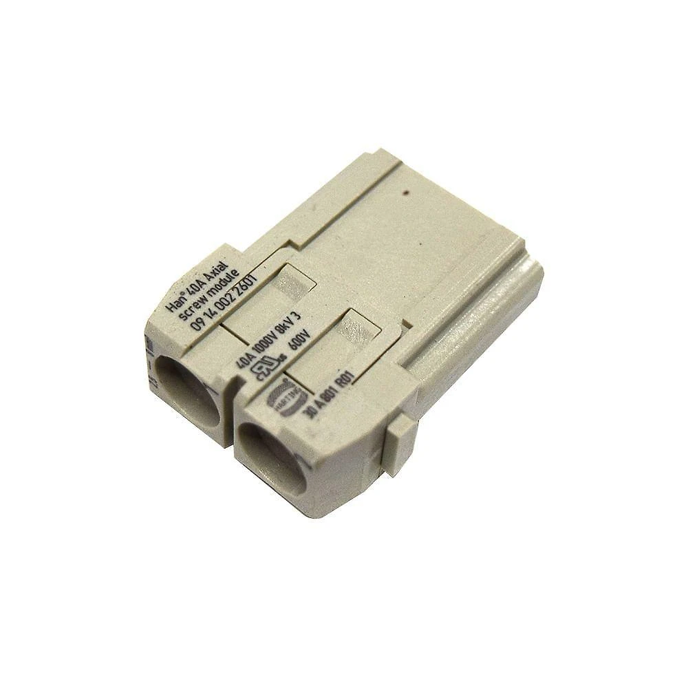 Conector Harting 09140022601 Macho Han Modular 40A 2 Pinos 1000V Bivolt Branco