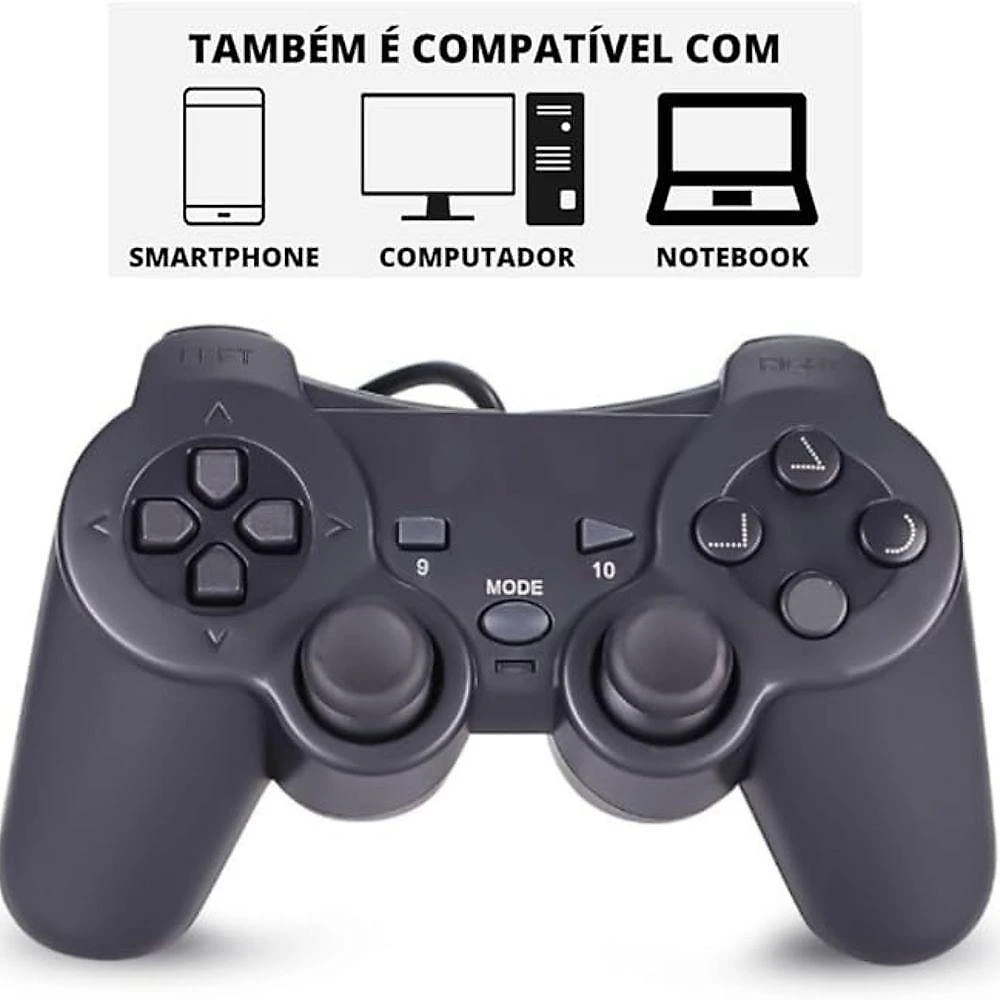 Kit 2 Controles Joystick Usb Para Computador Notebook Ps2