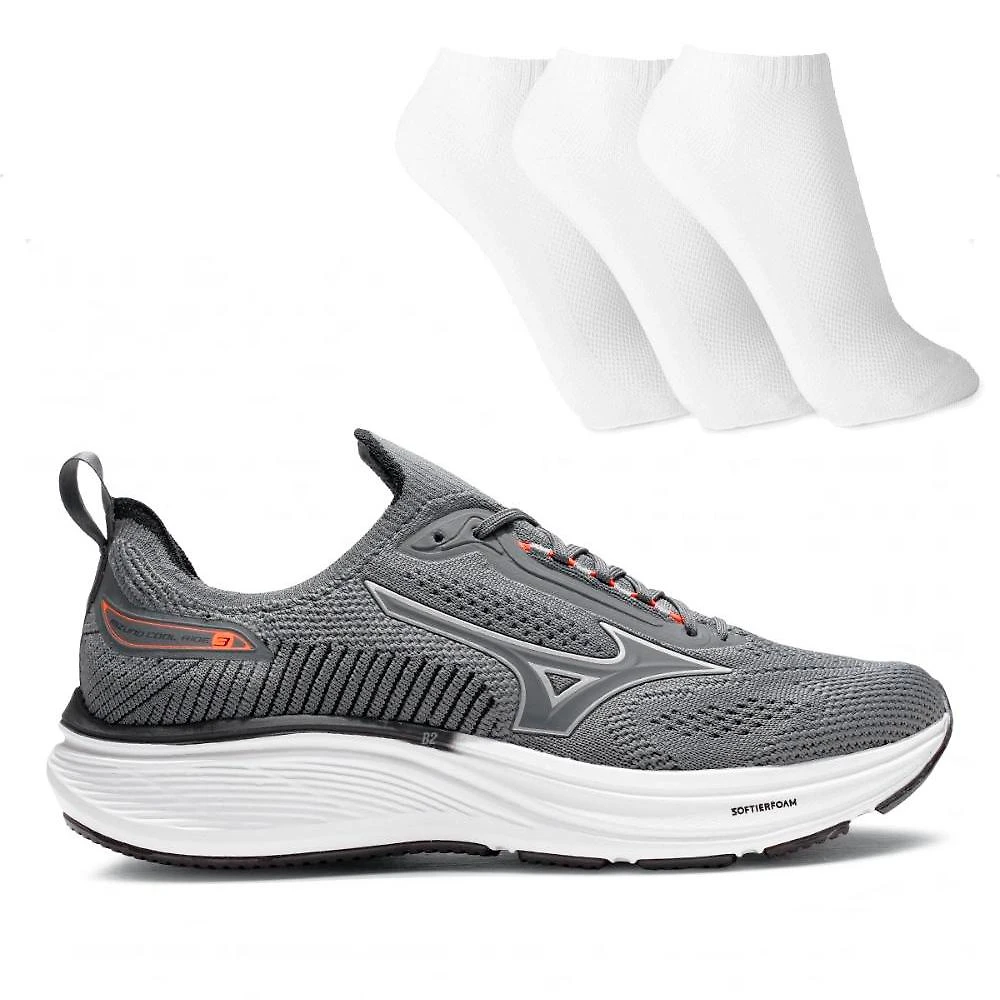 Tênis Esportivo Mizuno Cool Ride 3 Masculino + 3 Pares de Meias
