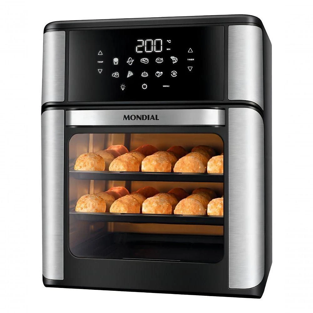 Fritadeira sem Óleo Air Fryer Mondial AFO12LBI 12L 2000W Preto 220V