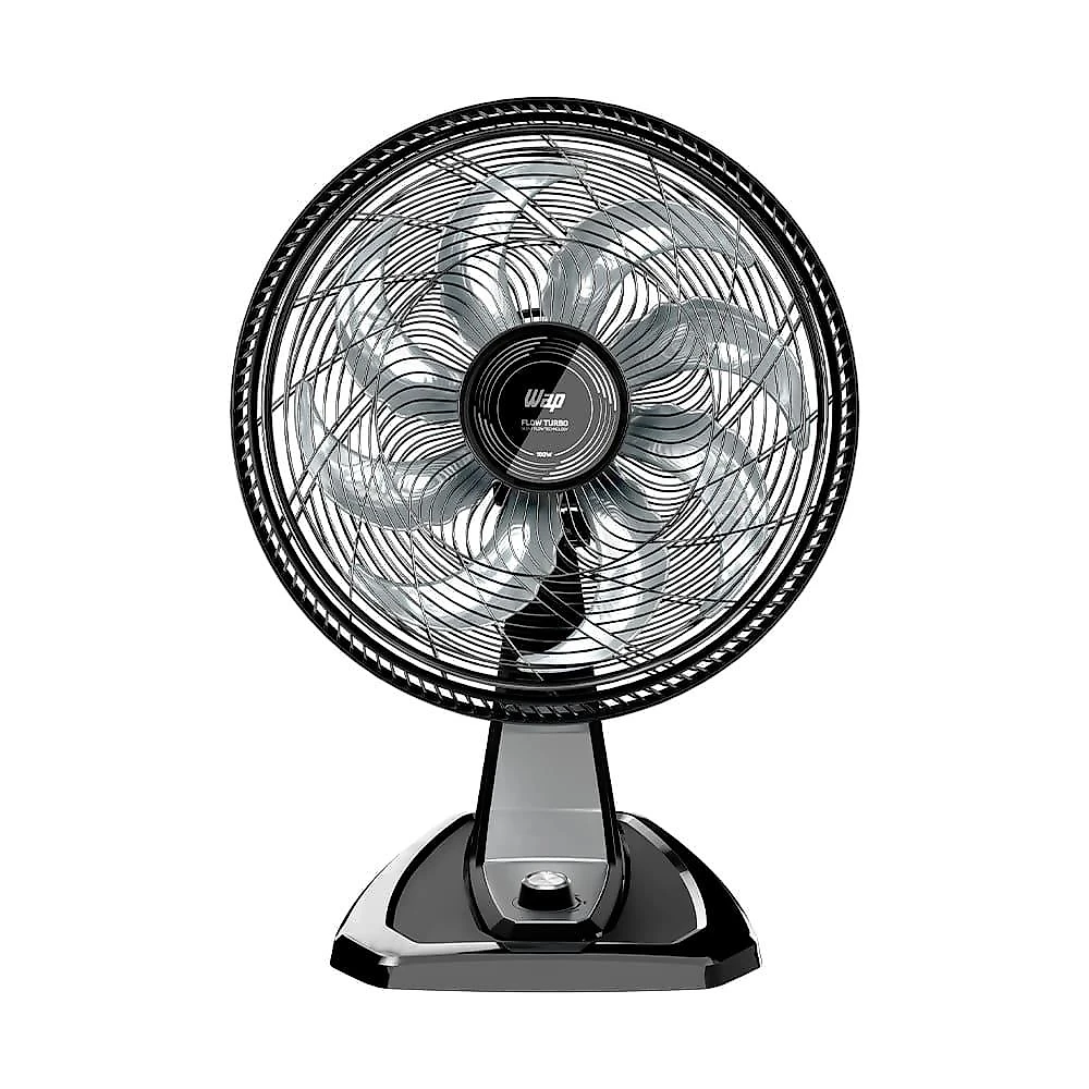 Ventilador de mesa/parede wap flow turbo com 8 pás e 3 velocidades 180w - preto e cinza 220