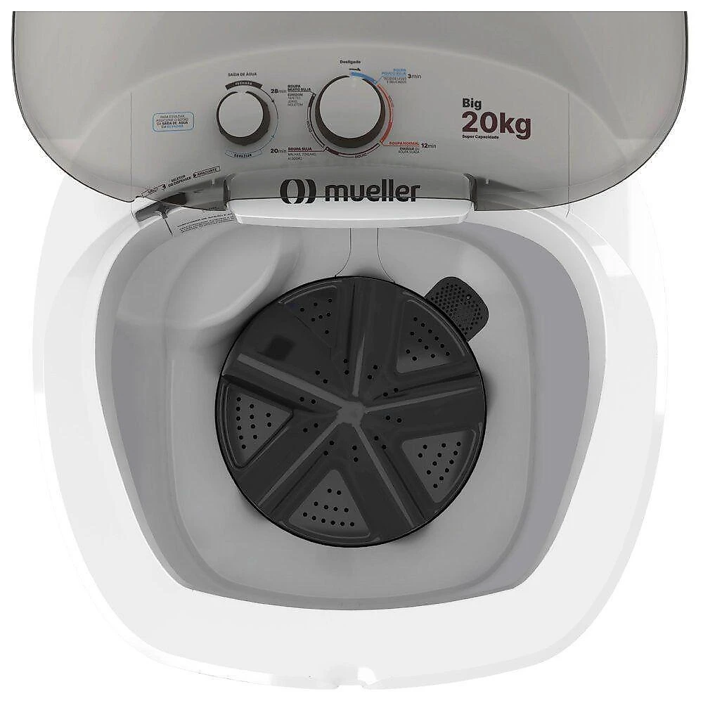 Lavadora De Roupas Semiautomática 20,1kg Mueller Big Branco 110V