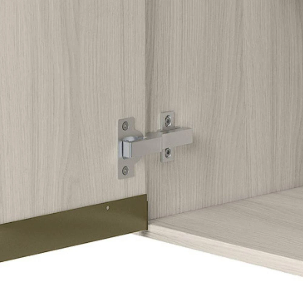 Armário Aéreo Kali Premium 40CM 1 Porta MDP com Vidro Branco Nicioli Móveis