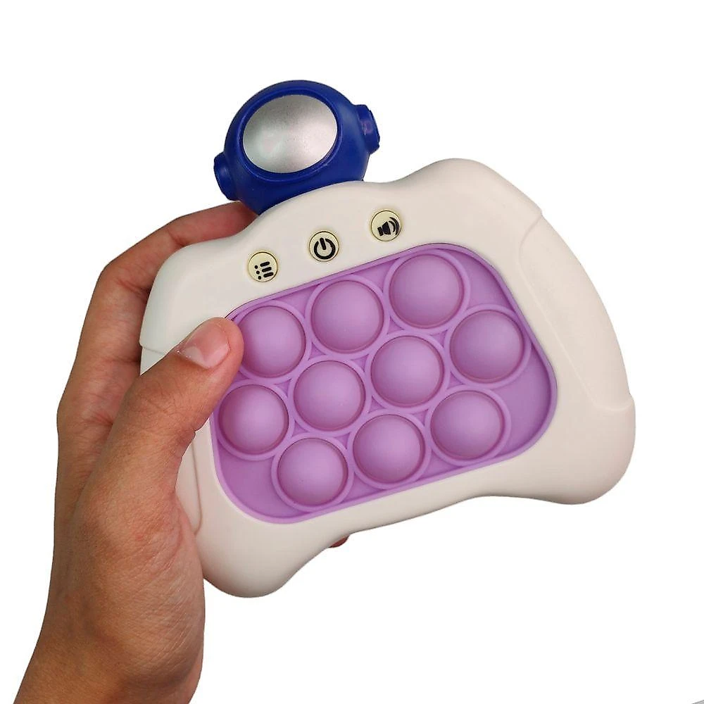 Pop It Mini Game Fidget Interativo Sensorial Astronauta 4 Modos Luz Som Anti Estresse Ansiedade Relaxante Portatil