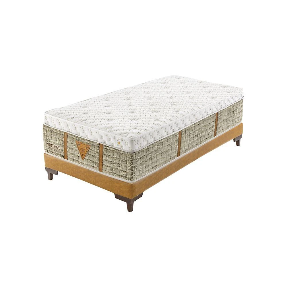 Colchão Vintage Duo Pocket - Látex E Molas Duplas Medida Solteiro 88x188cm Opcionais Box E Kit Zen