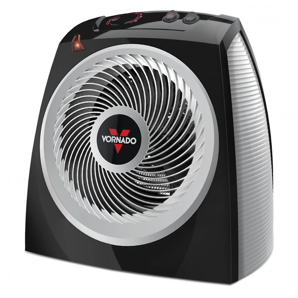 Aquecedor Vornado VH10 Preto Vortex Heat Circulation 2 Niveis Termostato Quarto Sala Silencioso 120V