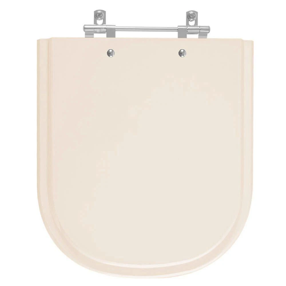 Assento Sanitário Vogue Plus Alongado Resina Plástica Fechamento Convencional Amêndoa Pontto Lavabo