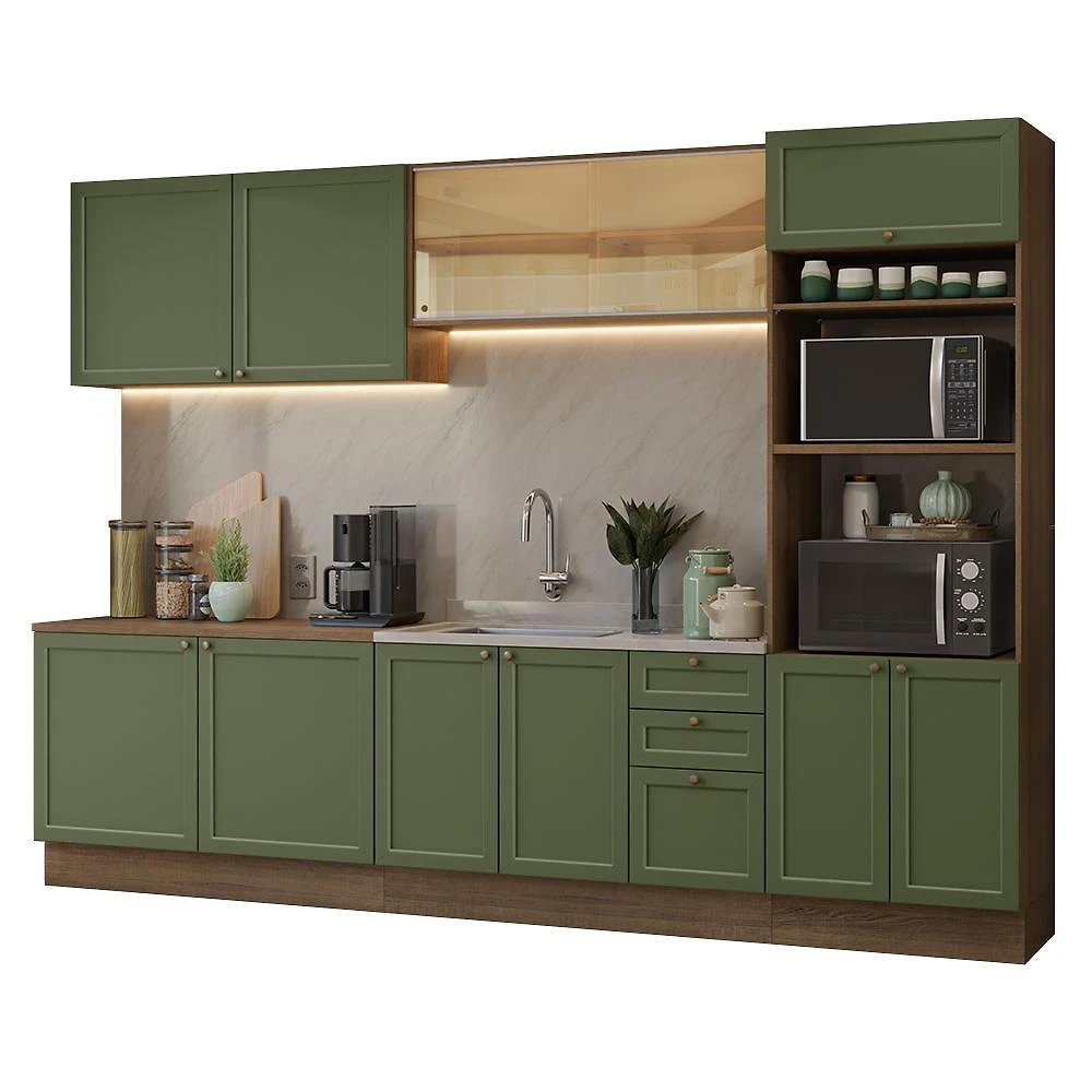 Armário de cozinha completa 310 cm vik madesa 01