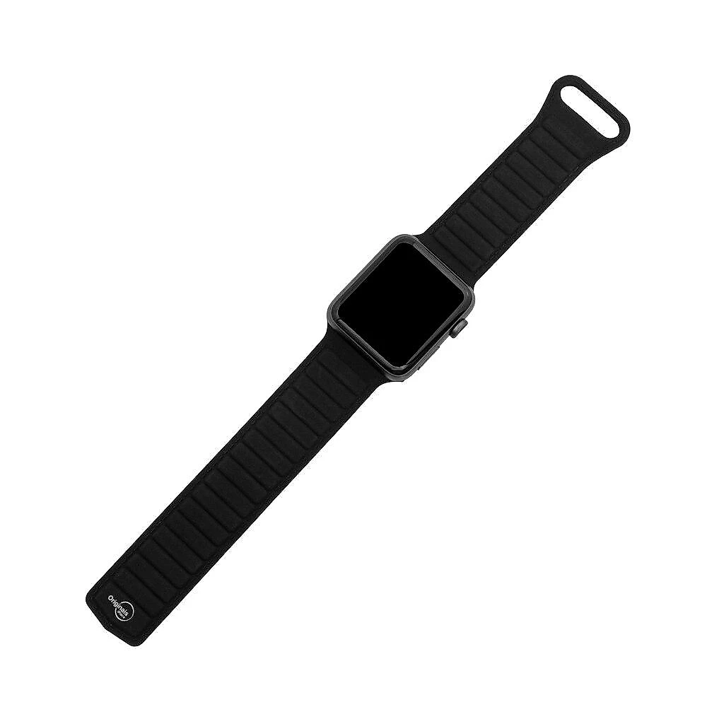 Pulseira de Silicone Magnética para Apple Watch 42-49 MM Preta, Originais iPlace Pulseira de Silicone Magnética para Apple Watch 42-49 MM Preta