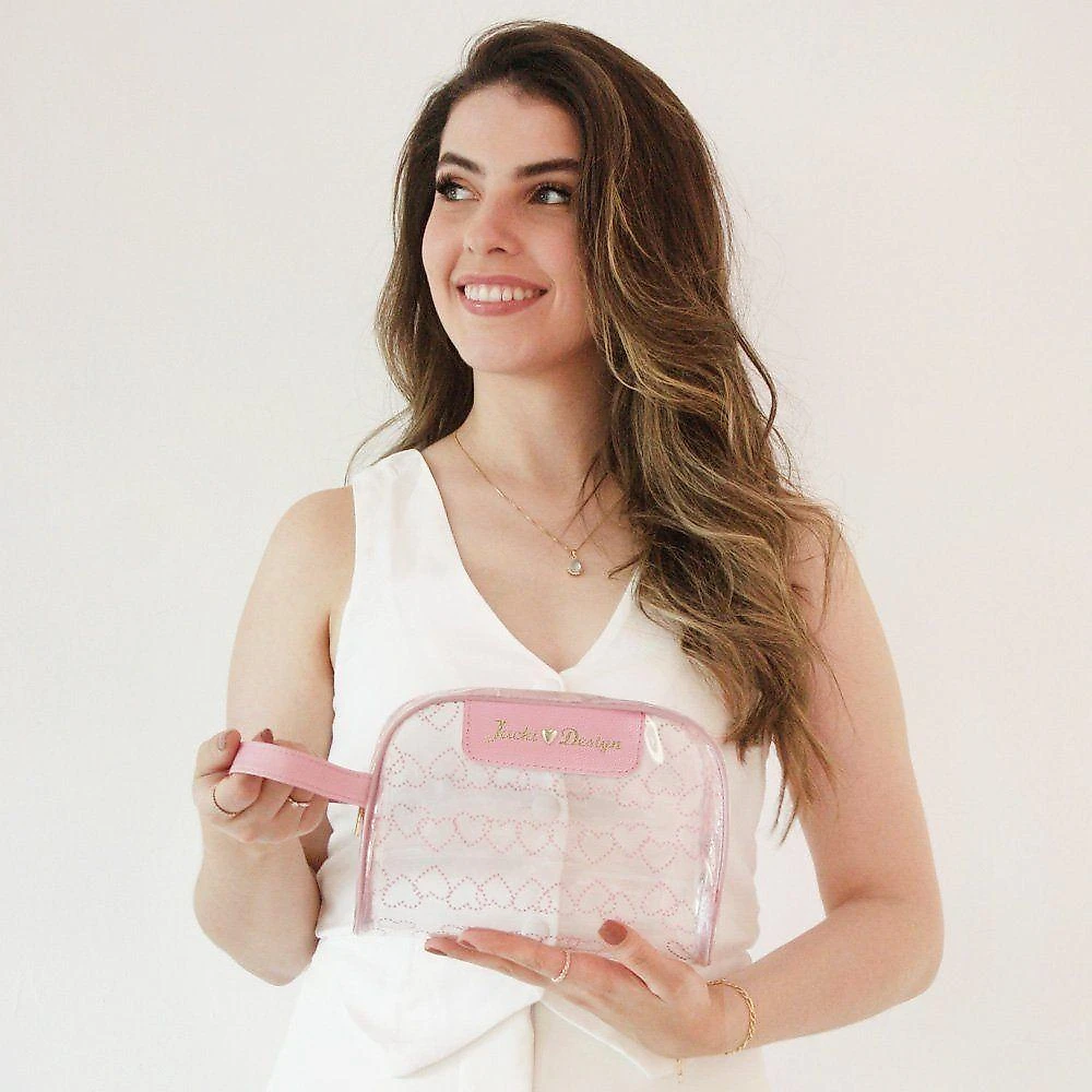 Kit Bolsa De Praia + Necessaire Rosa