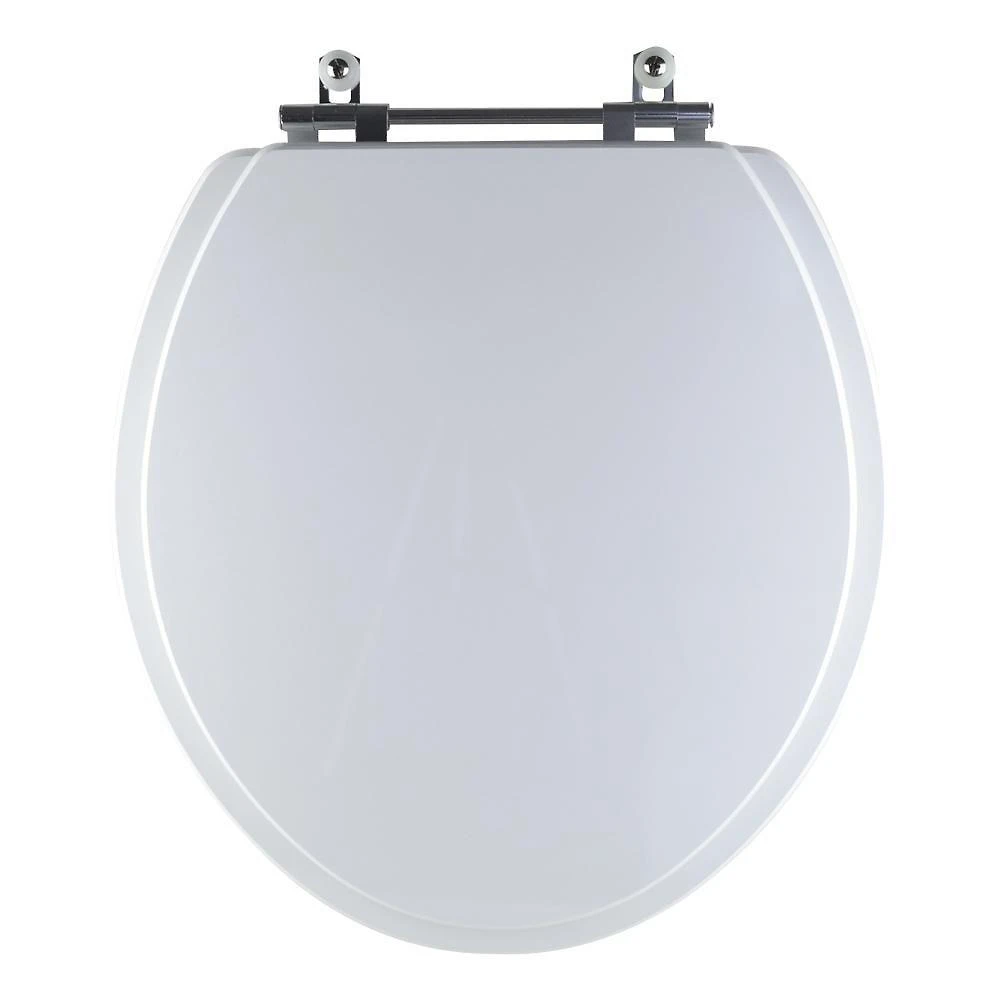 Assento Sanitário Ravena Alongado Resina Plástica Convencional Branco Pontto Lavabo
