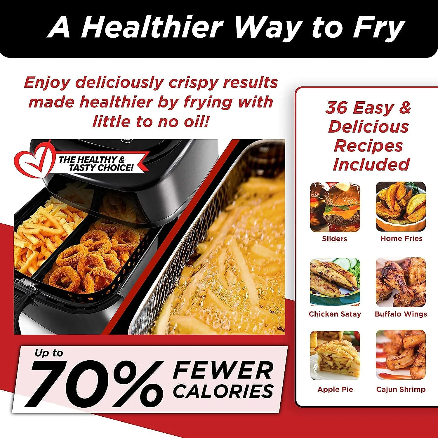 NUWAVE AFC1031OA2 Fritadeira Elétrica Air Fryer 6L com Painel de Controle Digital 110V Preto