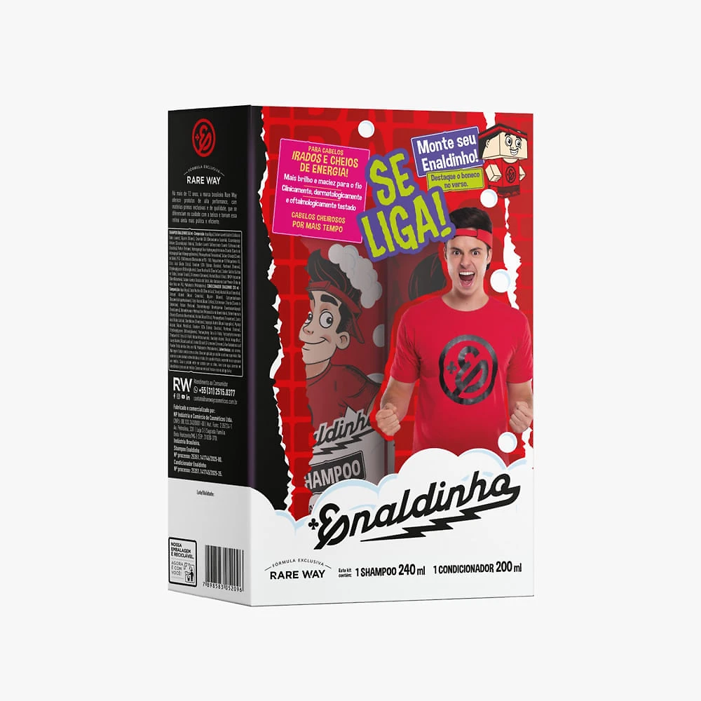 Shampoo 240ml e Condicionador 200ml Infantil Rare Way Enaldinho