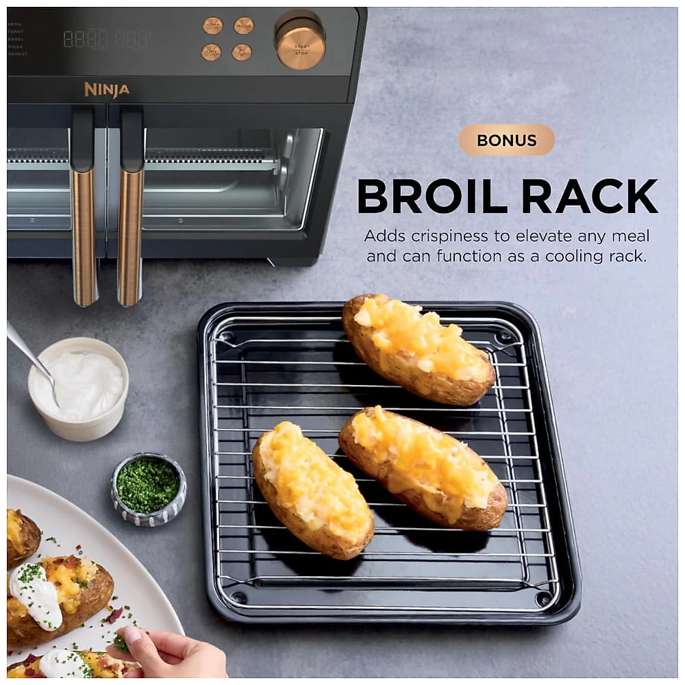 Forno Air Fryer Ninja French Door Premier 10 em 1 Porta Dupla 19,2 L Preto FO101BK