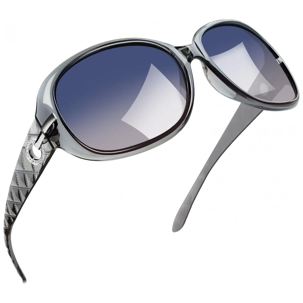 Óculos de Sol Feminino com Proteção UV, Joopin A20, Cinza, Azul e Rosa Gradiente