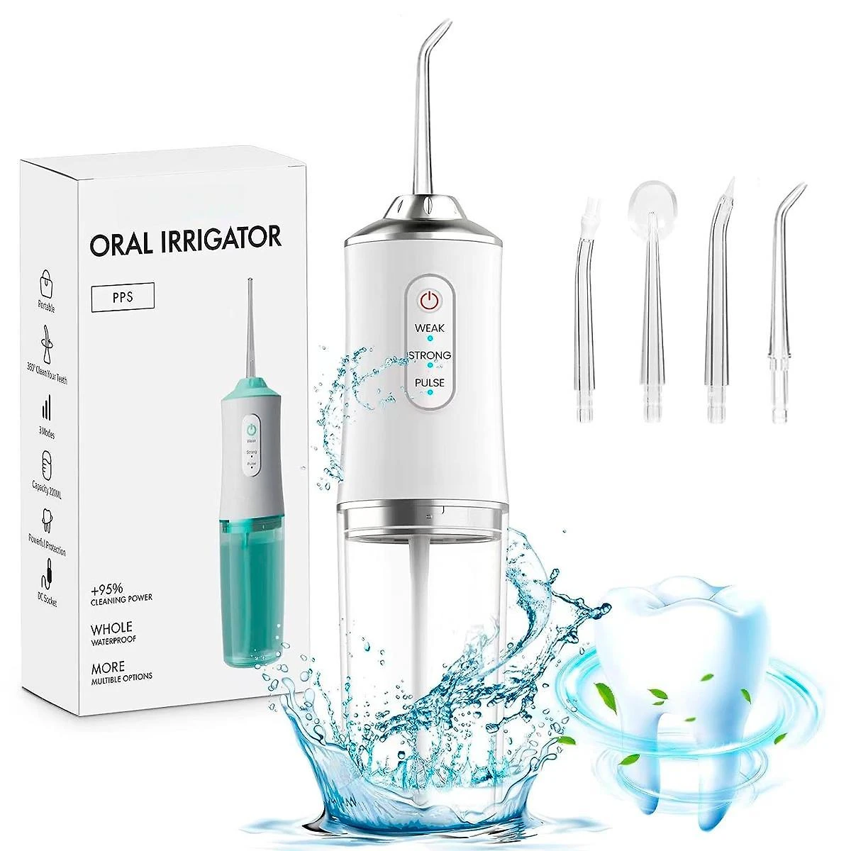 Miniatura Irrigador Oral Mornwell 2 Bicos Limpeza Profunda