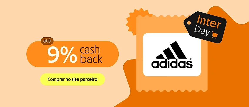 ADIDAS COM ATÉ 9% DE CASHABCK