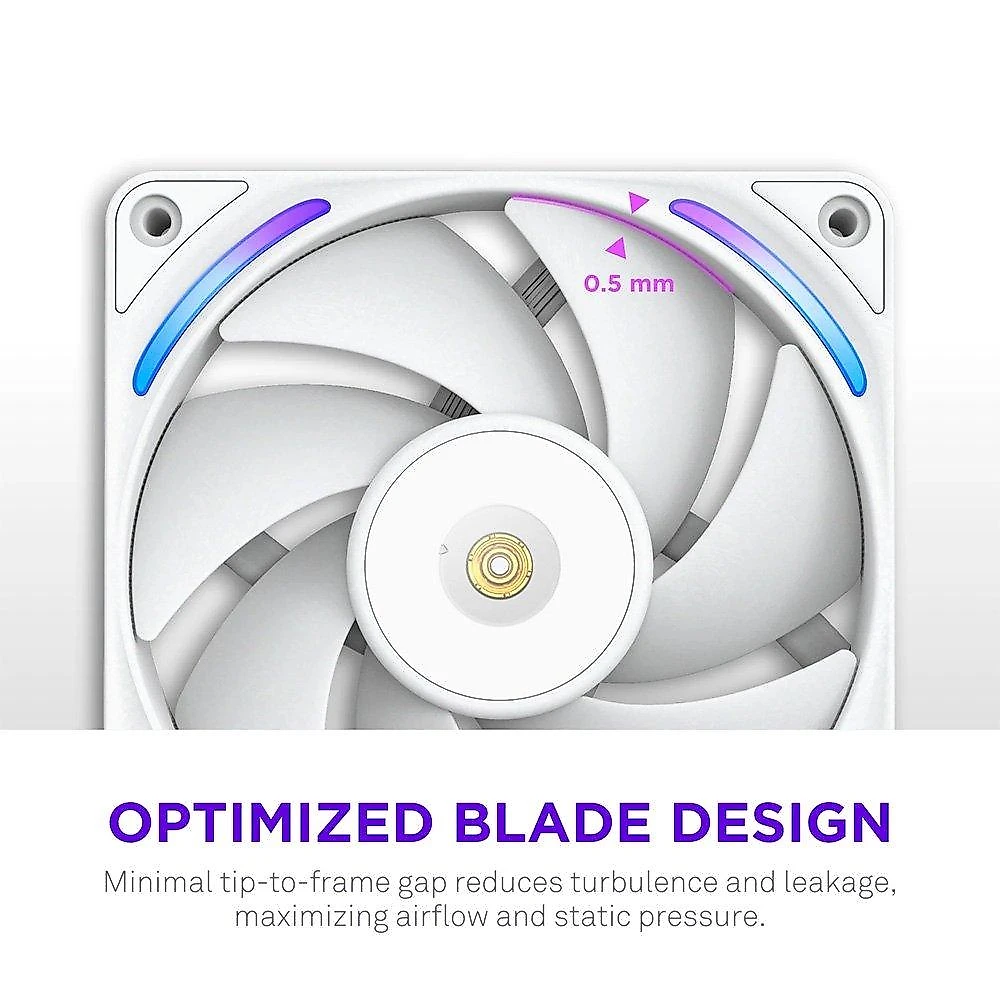 Ventoinha NZXT F240X Performance, 120mm, PWM, RGB, 2x Single-Frame, Branco - RF-U24PN-W1