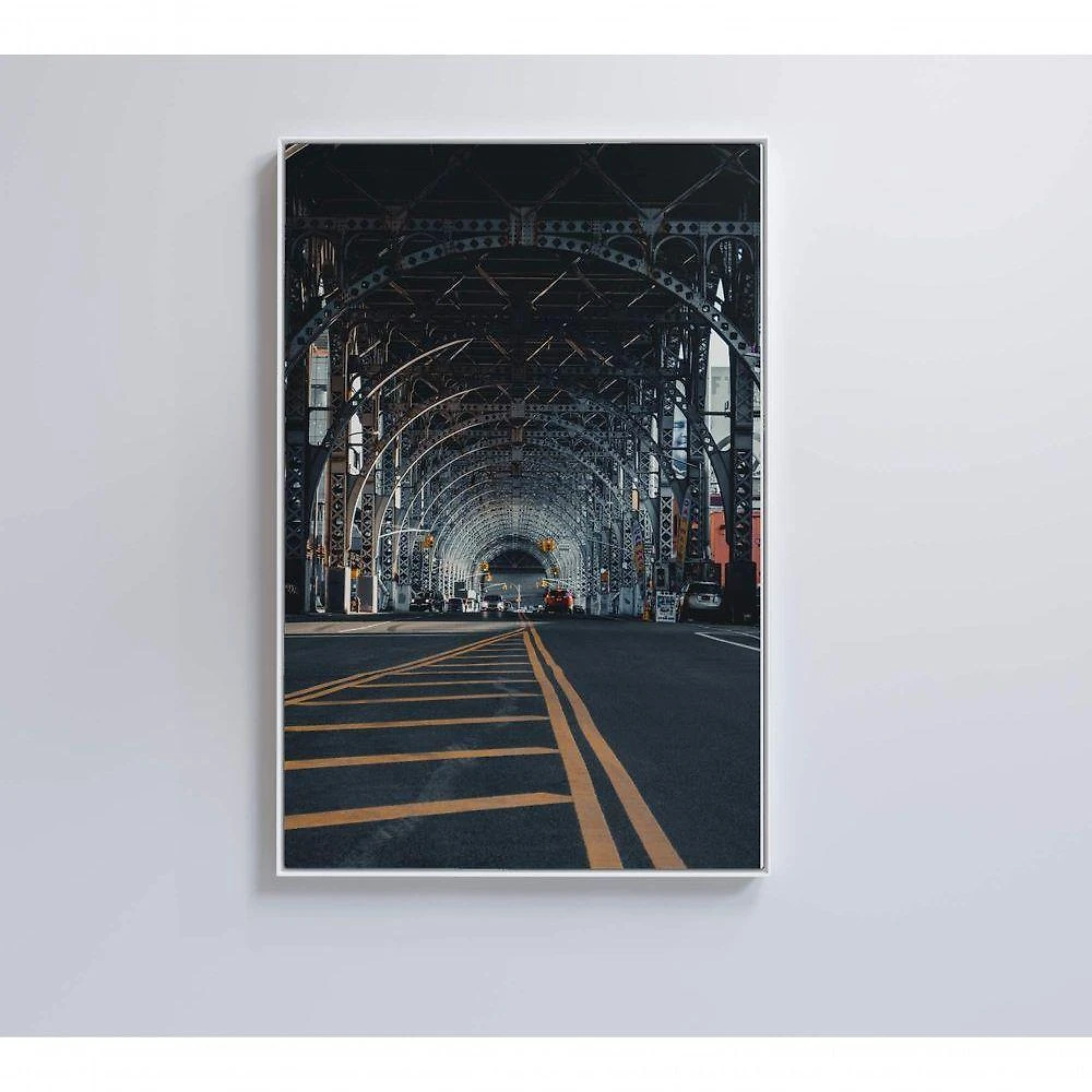Quadro Viaduto Hudson River 80x120 Cm Tecido Canvas